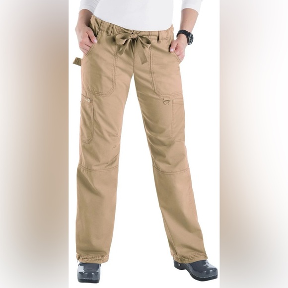 Koi By Kathy Peterson Pants - KOI 🤎 LK NW COTTON BLEND CAMEL/BEIGE/TAN “LINDSEY” CARGO SCRUB PANTS Women’s XL